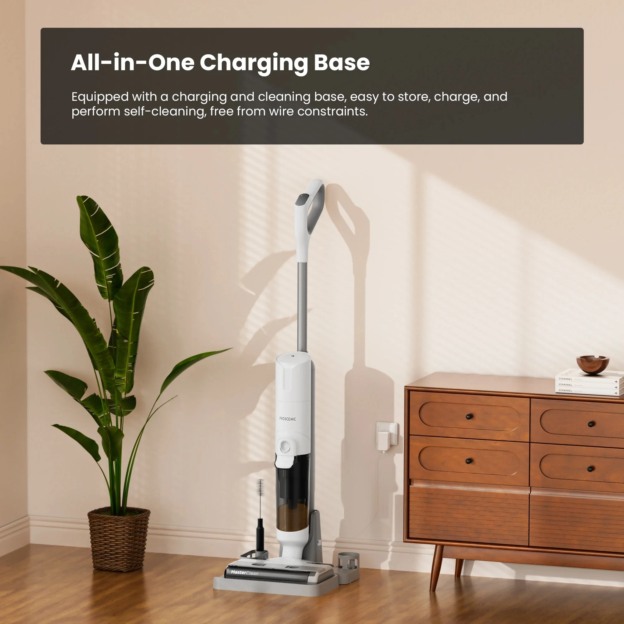 Proscenic F10 Pro : Ασύρματη σκούπα-σφουγγαρίστρα 3-σε-1 με αυτόματο αυτοκαθαρισμό και dual tanks