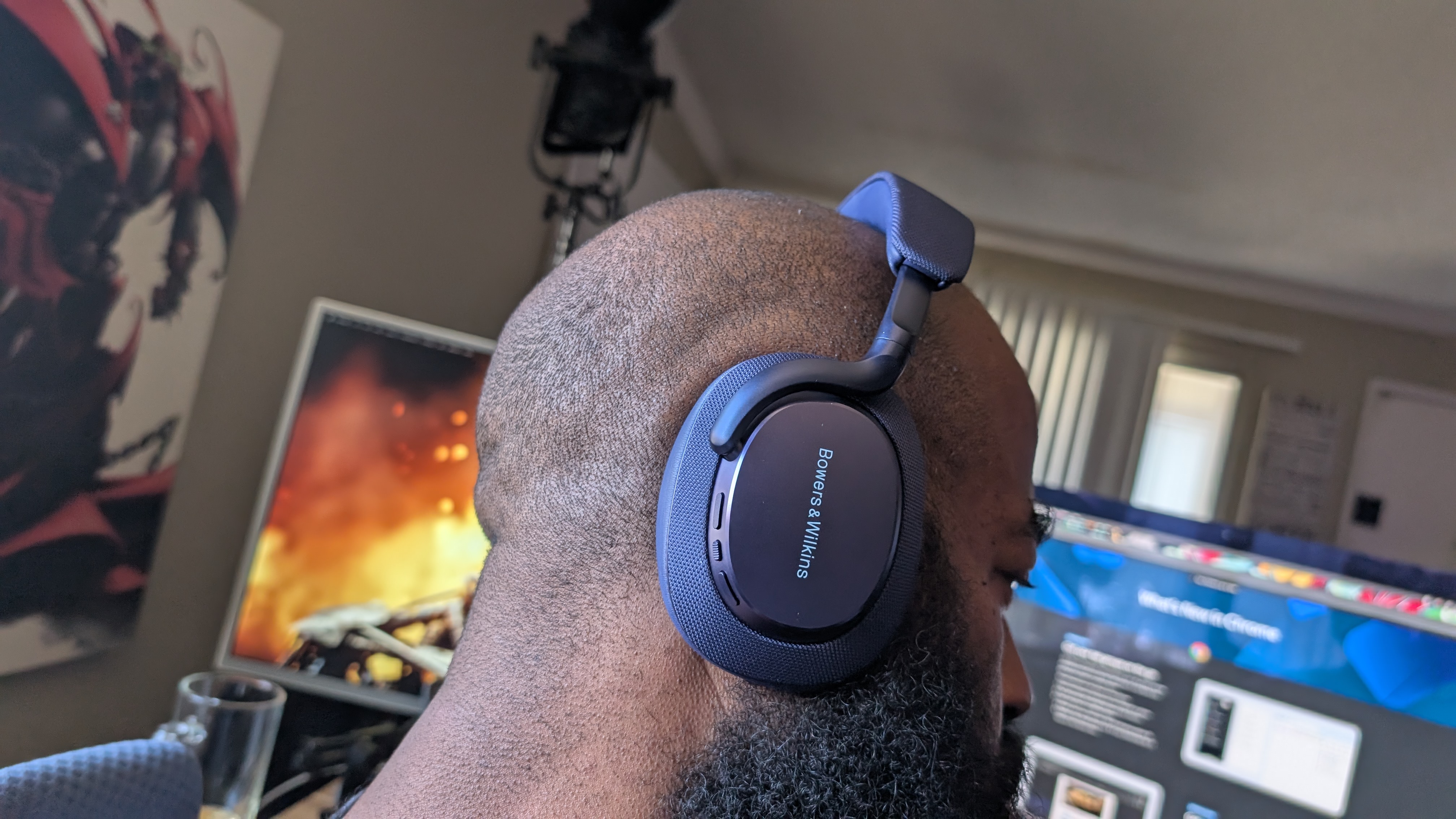Bowers &amp; Wilkins Px7 S3 being worn by the reviewer