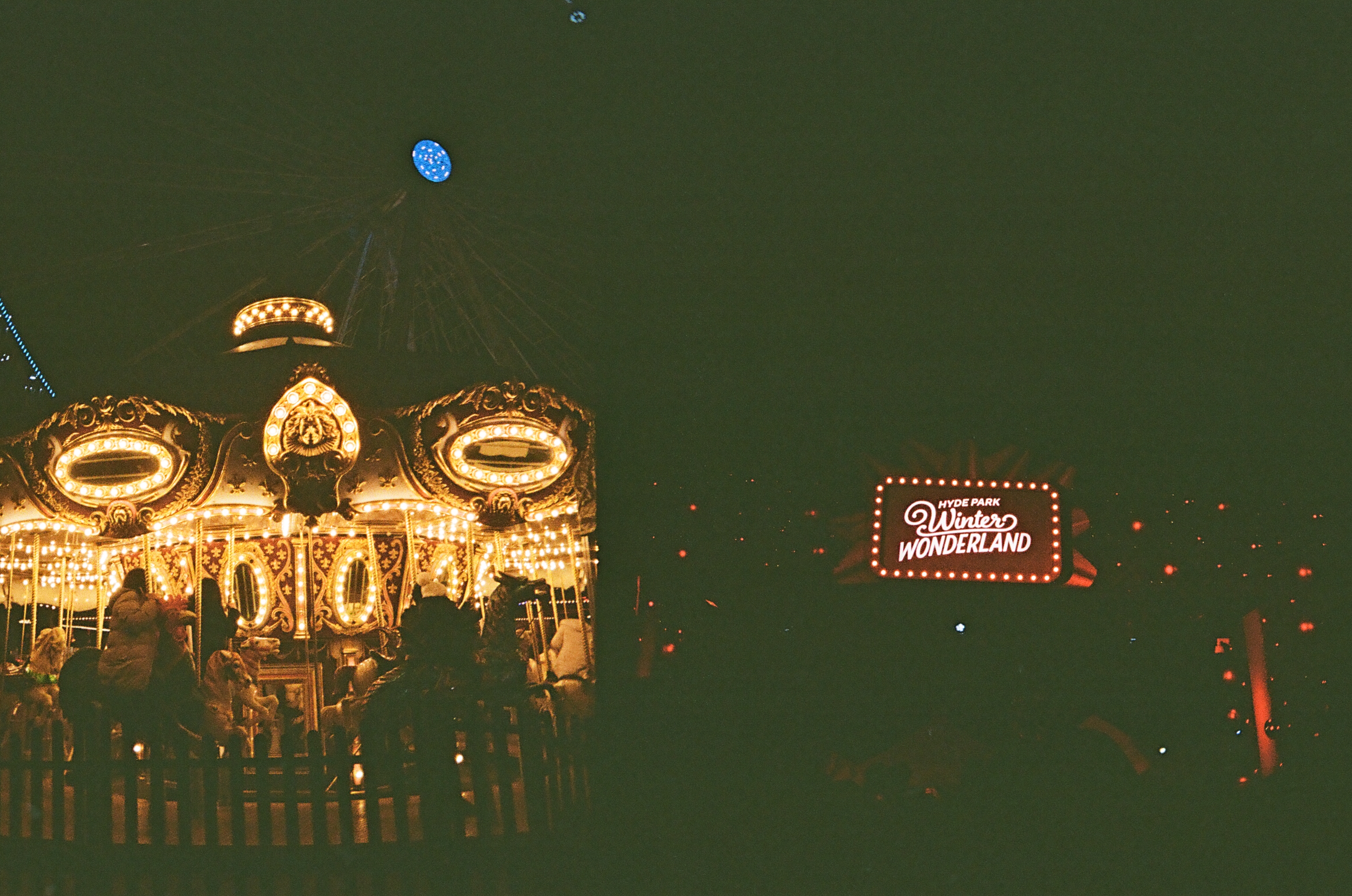 Two photos of Christmas decorations, taken on a Kodak Ektar H35 half frame film camera