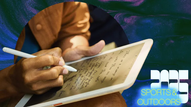 person writing on daylight computer