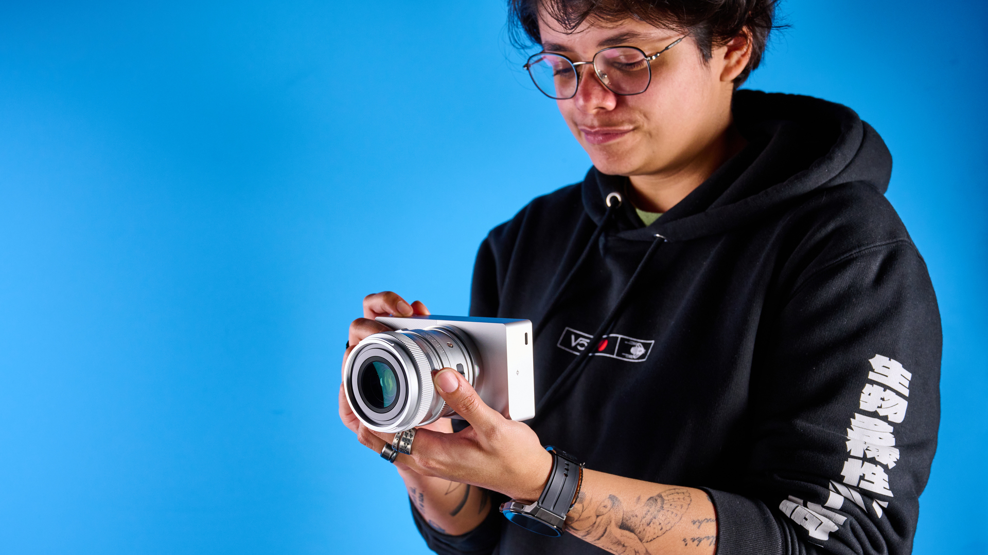 A silver Sigma BF mirrorless camera