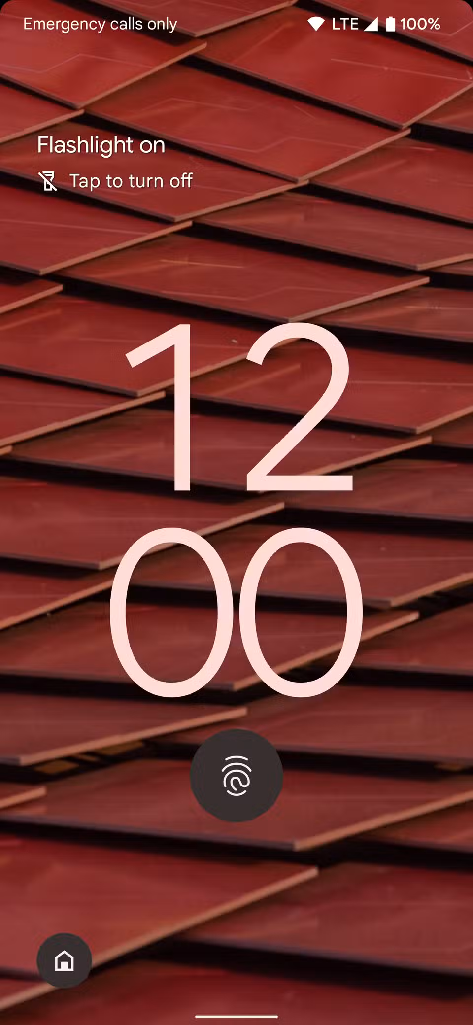 Flashlight reminder on Android lock screen