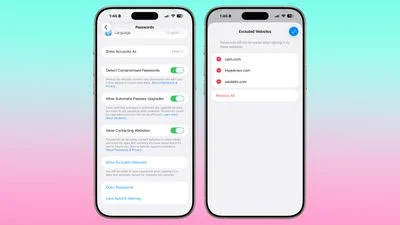 ios 26 2 κωδικοί πρόσβασης εξαιρούνται οι ιστότοποι