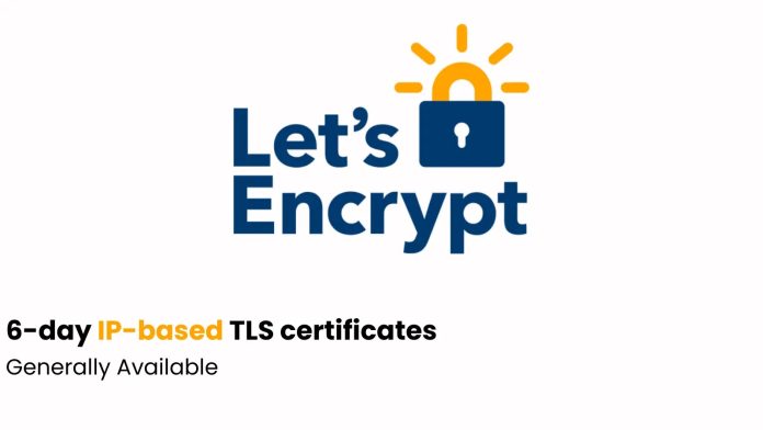 Το Let’s Encrypt έχει κάνει γενικά διαθέσιμα πιστοποιητικά TLS που βασίζονται σε IP 6 ημερών