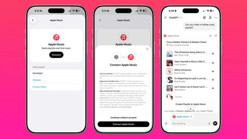 Σύνδεση Apple Music με ChatGPT