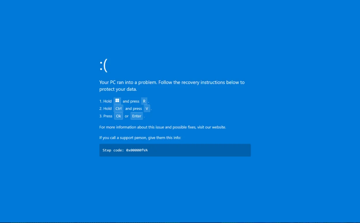 Η οθόνη ClickFix BSOD