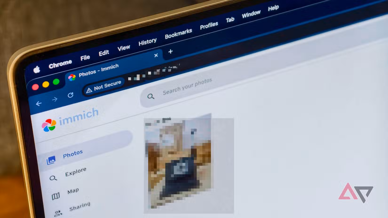 Immich στον ιστό στο Google Chrome
