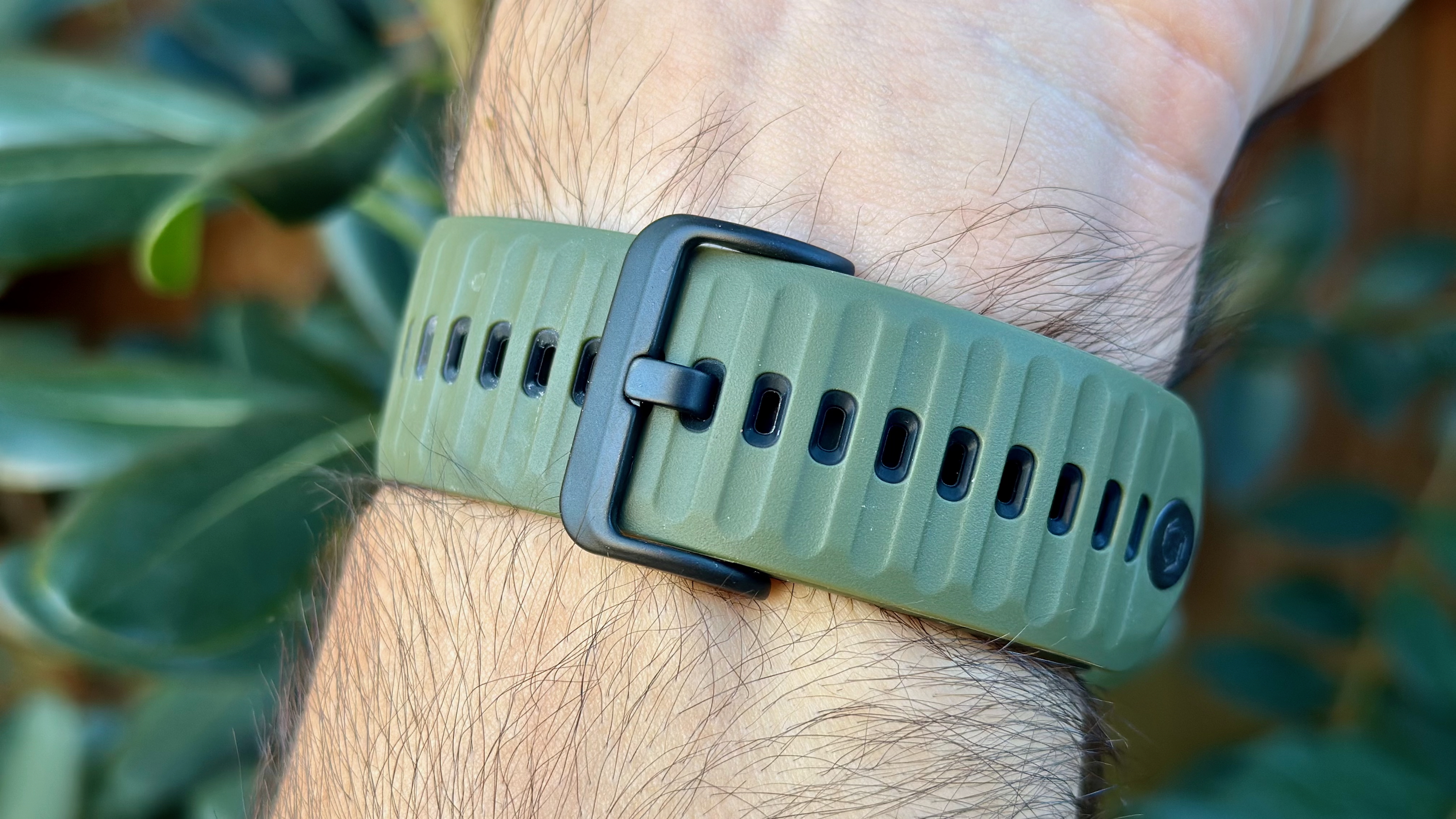 The COROS NOMAD's silicone strap.