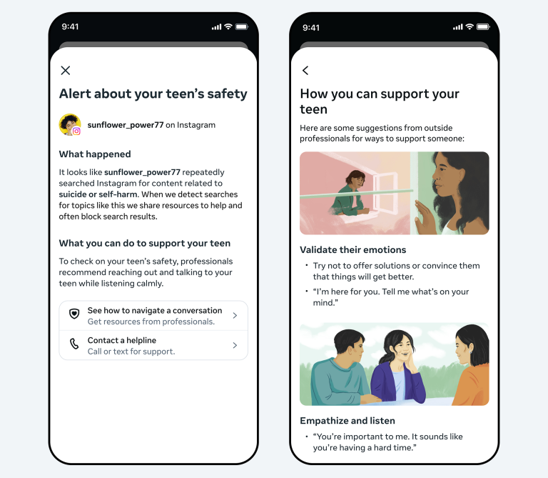 Instagram: Νέες ειδοποιήσεις για γονείς σε θέματα αυτοτραυματισμού