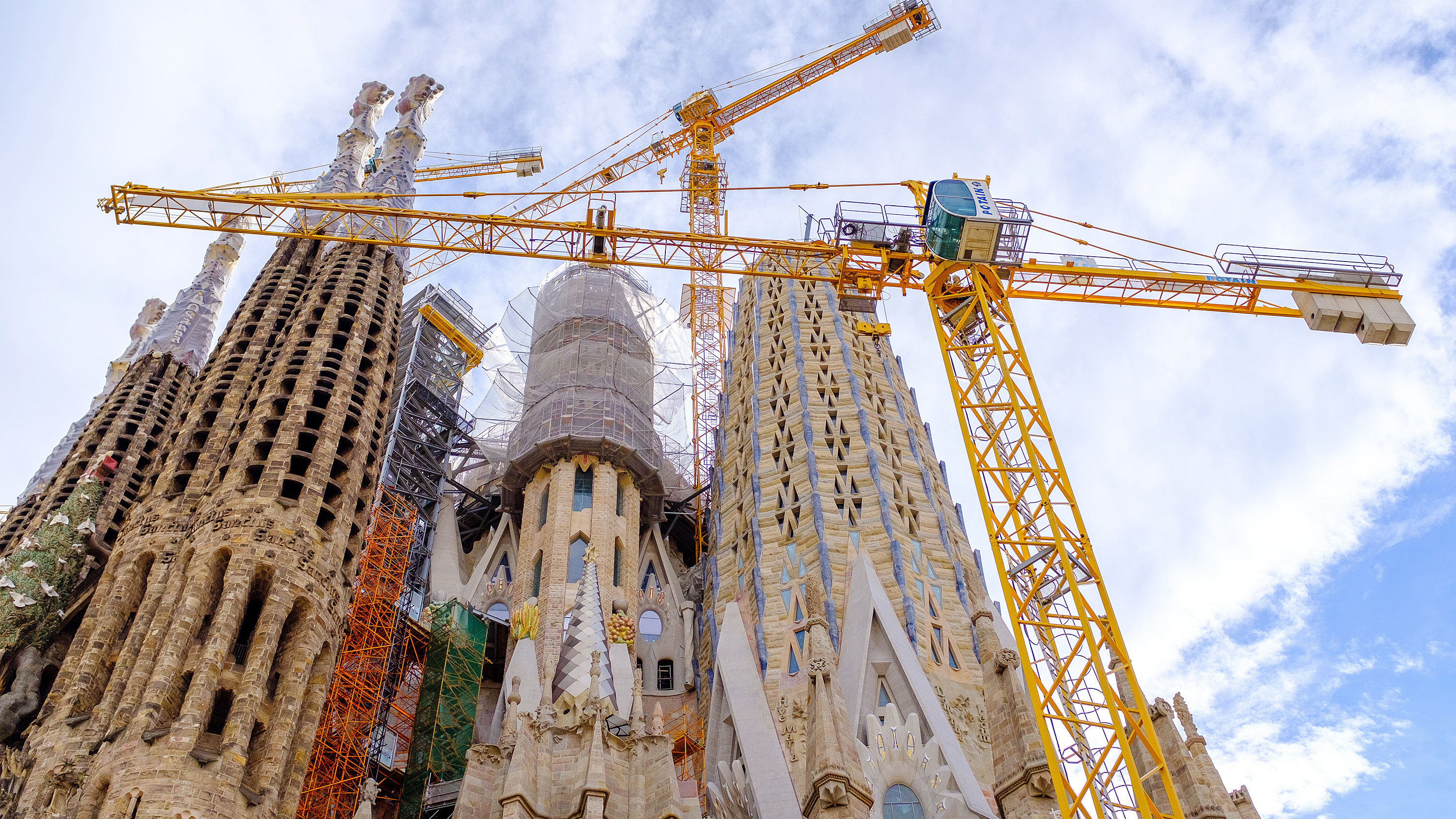 Η Sagrada Familia υπό κατασκευή το 2018