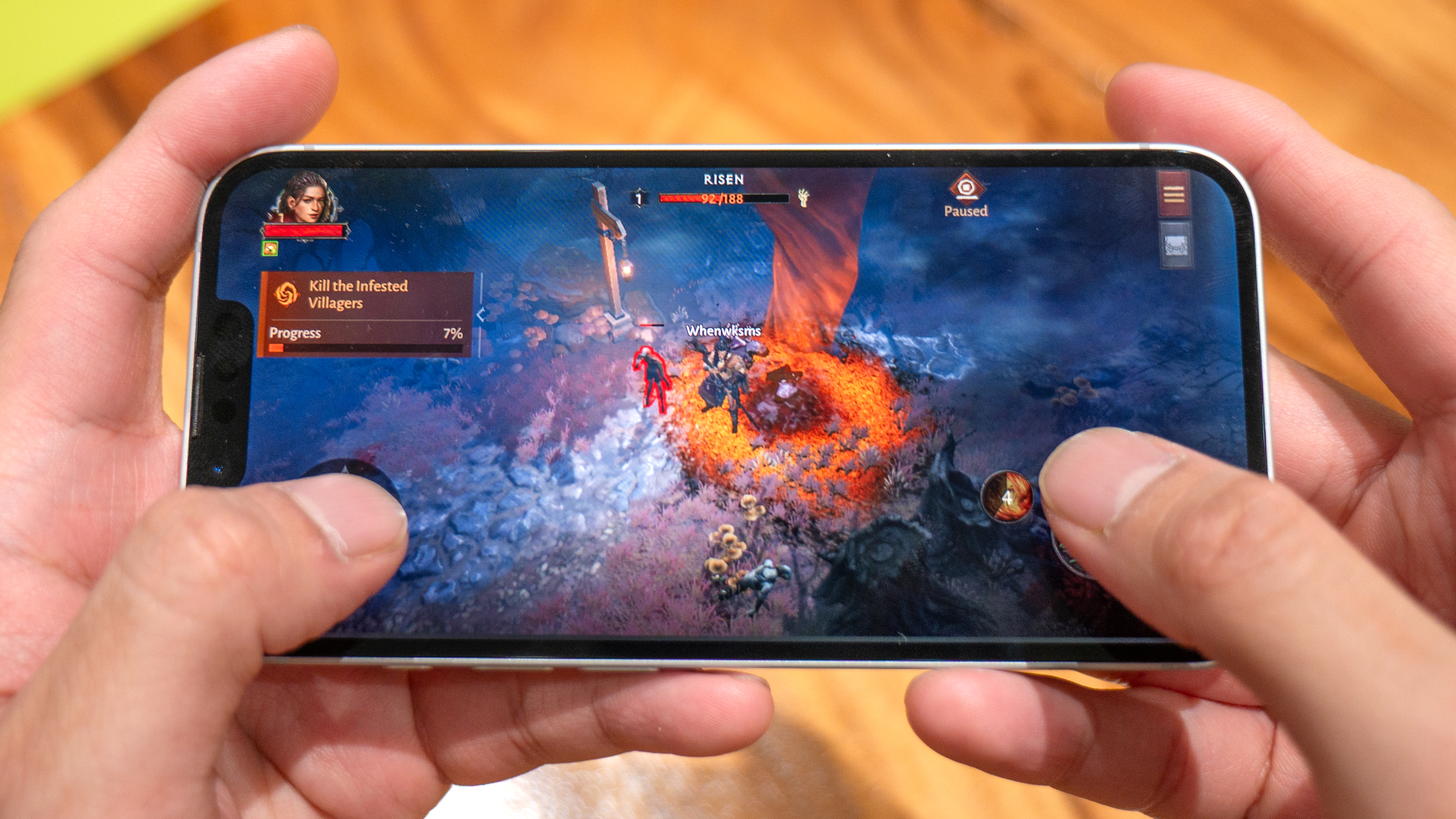 Apple iPhone 17e running Diablo Immortal.