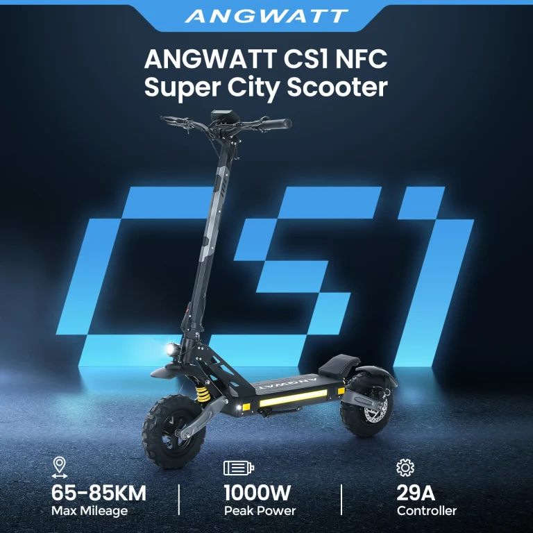 ANGWATT CS1: Σηκώνει 200 κιλά, ξεκλειδώνει με NFC, και έχει μοτέρ 1000W με 55km/h τελική ταχύτητα, στα 499€!!
