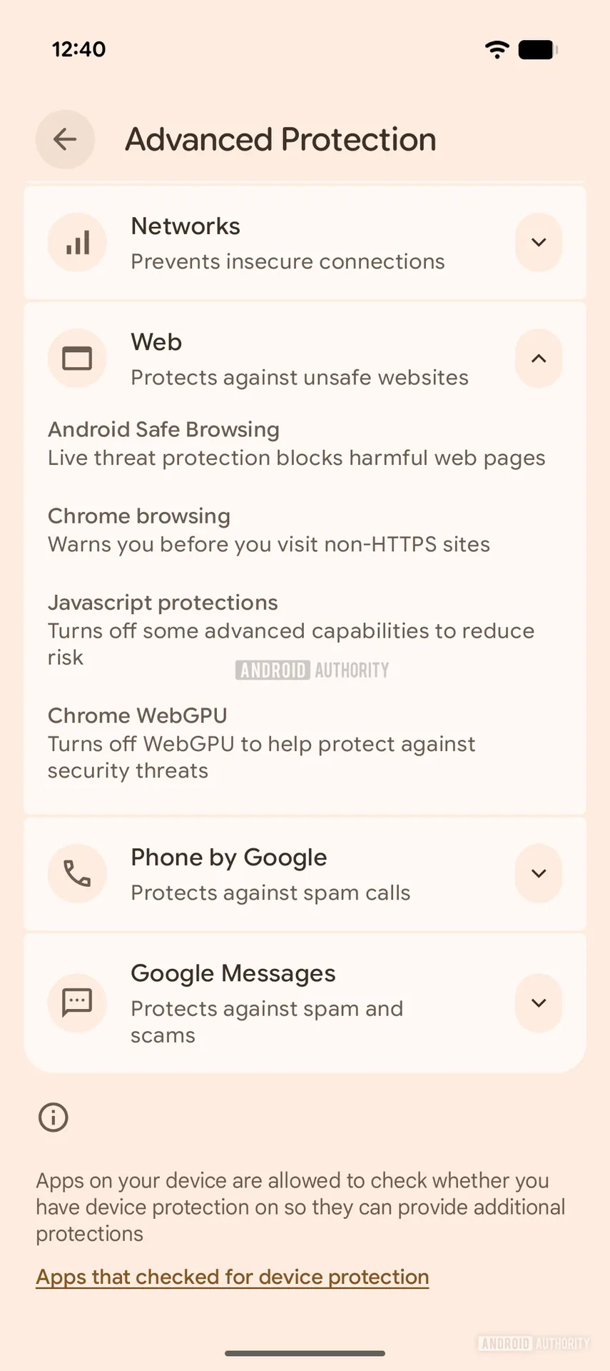 Android Advanced Protection Mode Απενεργοποίηση WebGPU στο Chrome.jpg