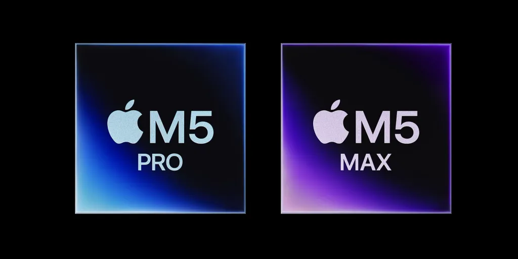 Η Apple διαφημίζει το Fusion Architecture για τσιπ M5 Pro και M5 Max με «σούπερ πυρήνες» | Διαφημιστικό γραφικό της Apple για τα νέα τσιπ