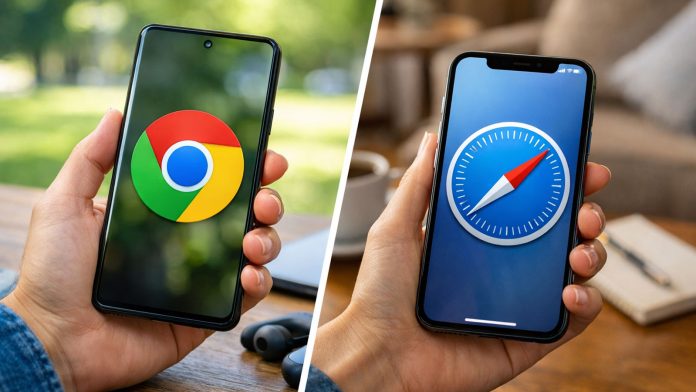 Το Chrome σε Android είναι πιο γρήγορο από το Safari στο iPhone Το Chrome σε Android είναι πιο γρήγορο από το Safari στο iPhone