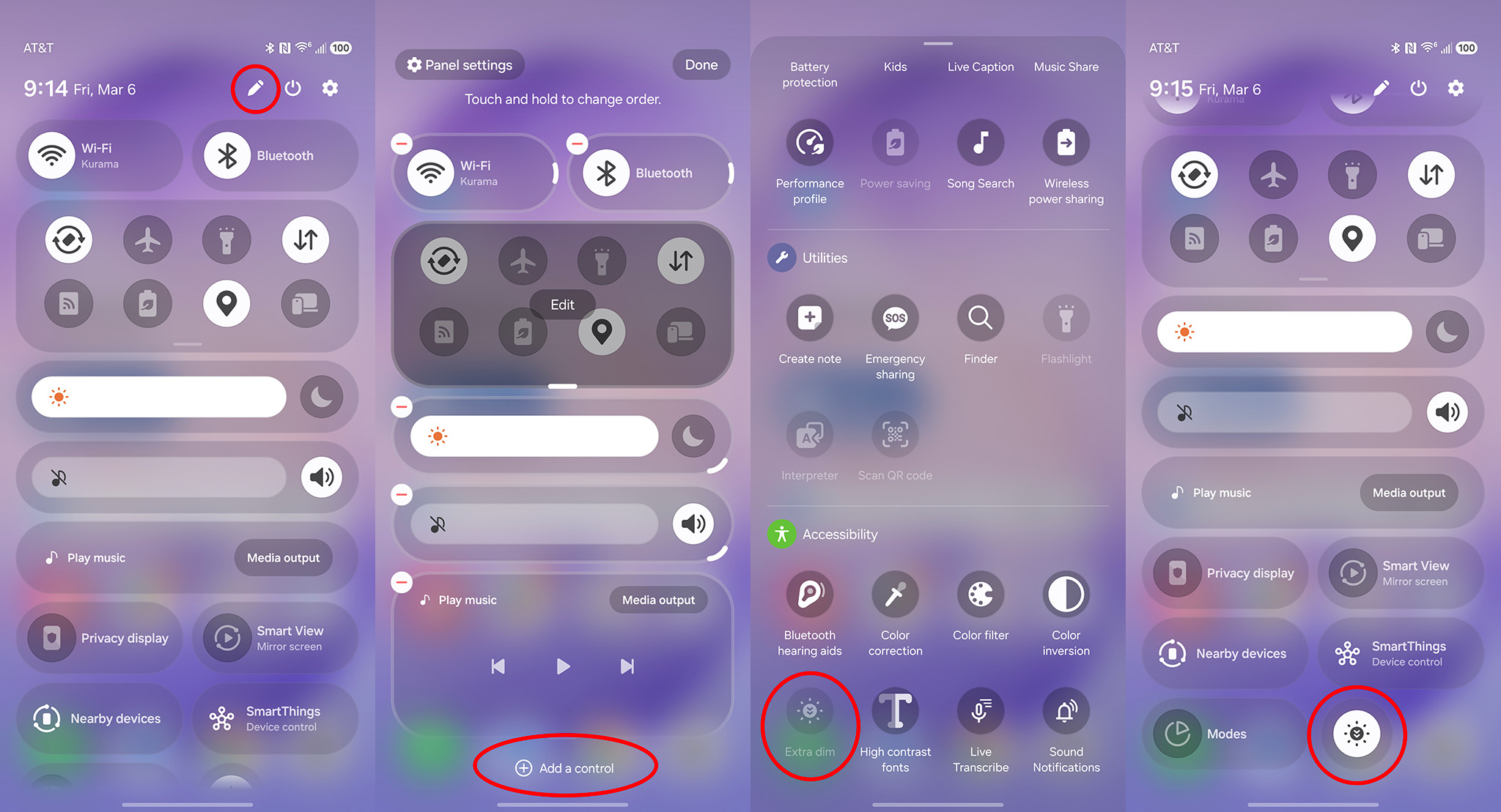 Πώς να ενεργοποιήσετε το κουμπί γρήγορης εναλλαγής Extra Dim σε ένα Samsung Galaxy S26 Ultra