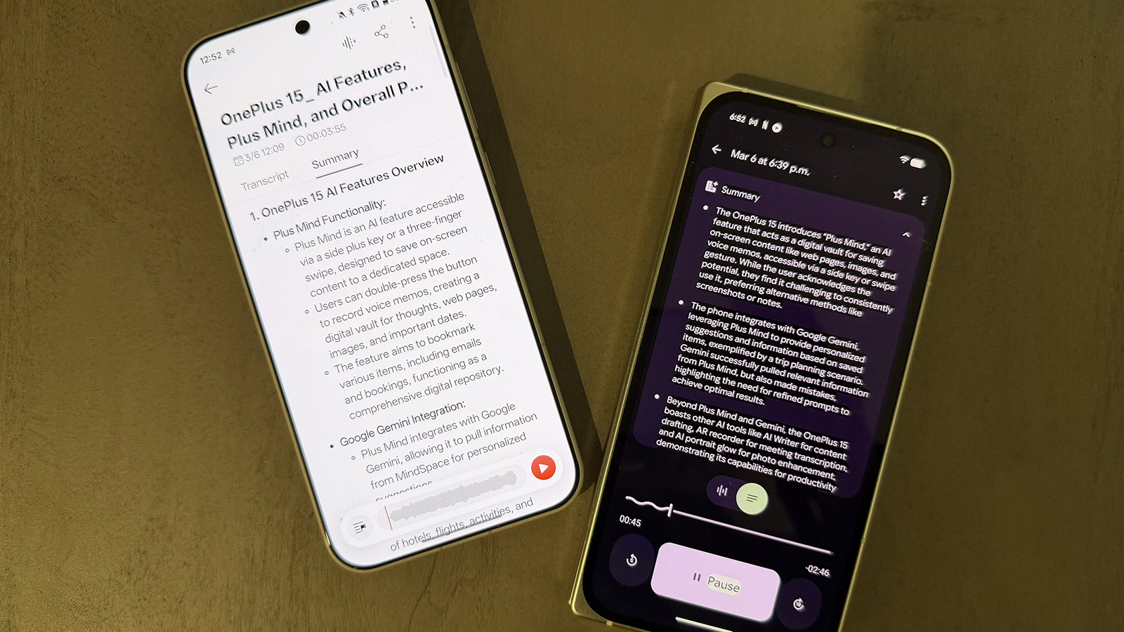 Εφαρμογή OnePlus 15 AI Recorder