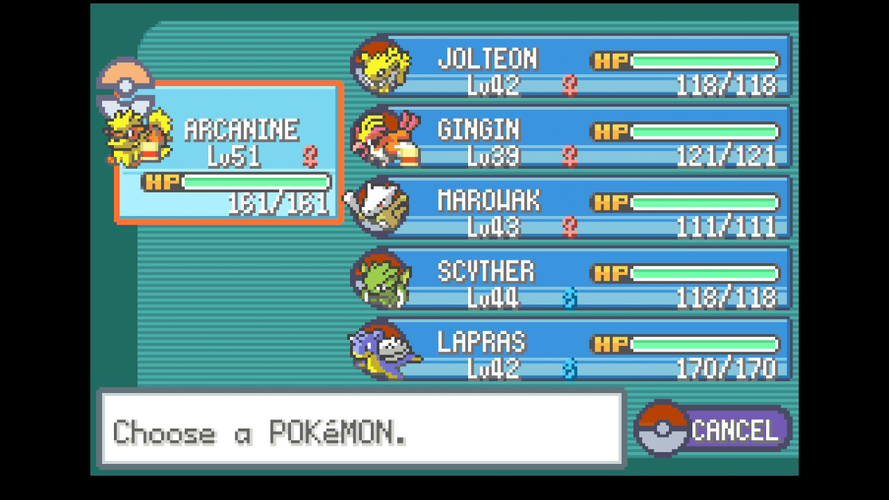Στιγμιότυπα οθόνης του Pokemon FireRed που τραβήχτηκαν στο Nintendo Switch 2