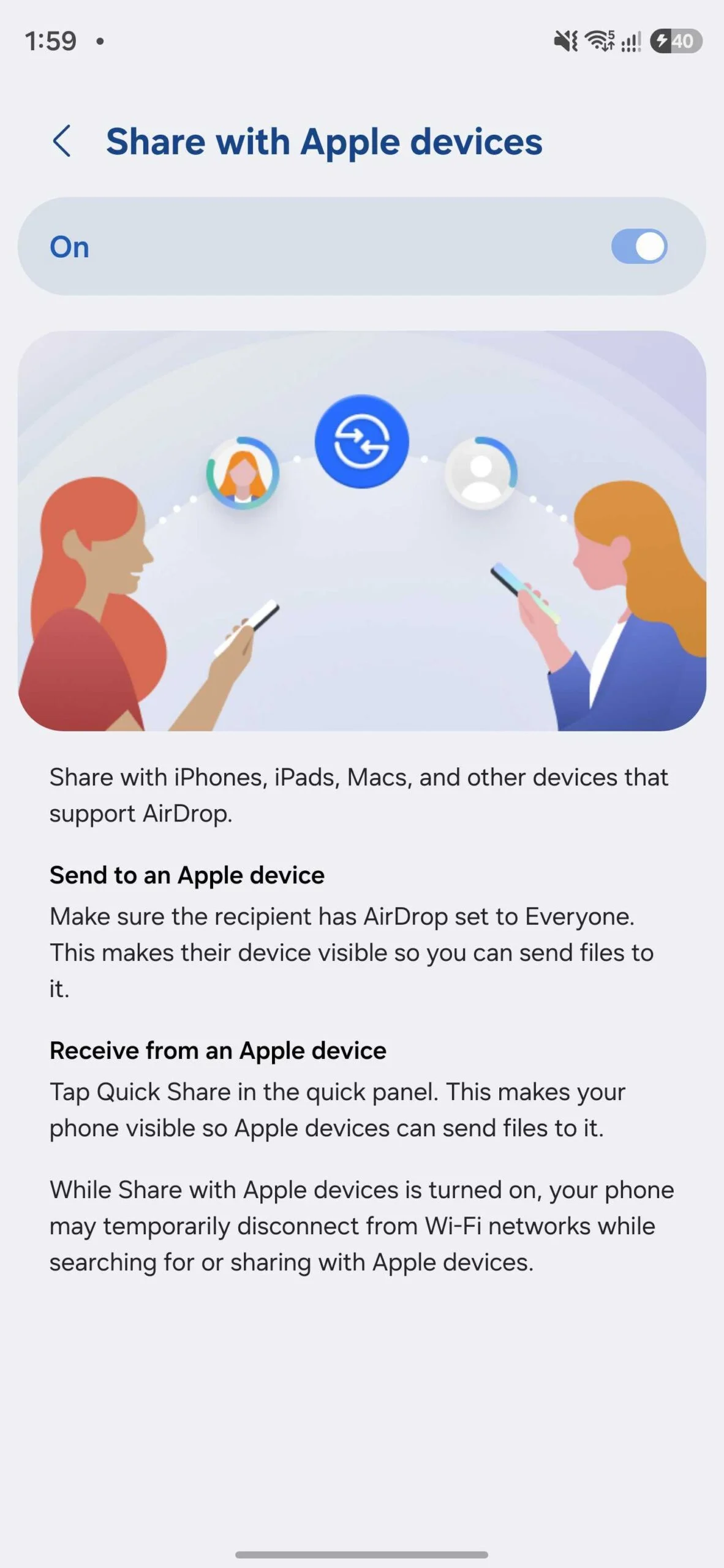samsung galaxy s26 quick share apple airdrop υποστήριξη (02)