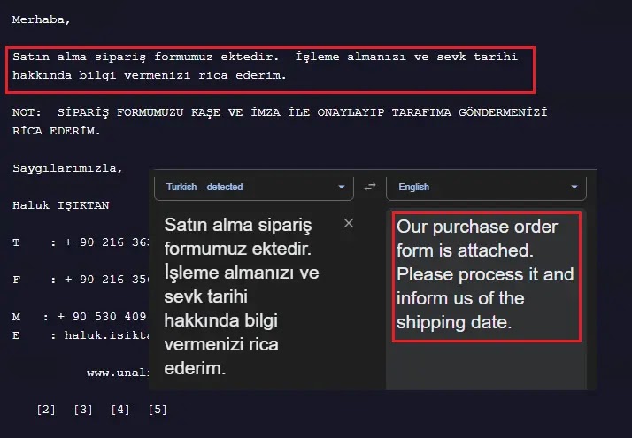 Spear-phishing email (Πηγή - K7 Security Labs)
