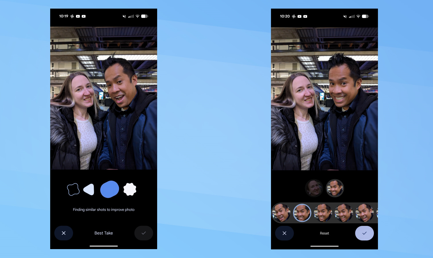 Στιγμιότυπα οθόνης που δείχνουν τις δυνατότητες του Pixel 10a.