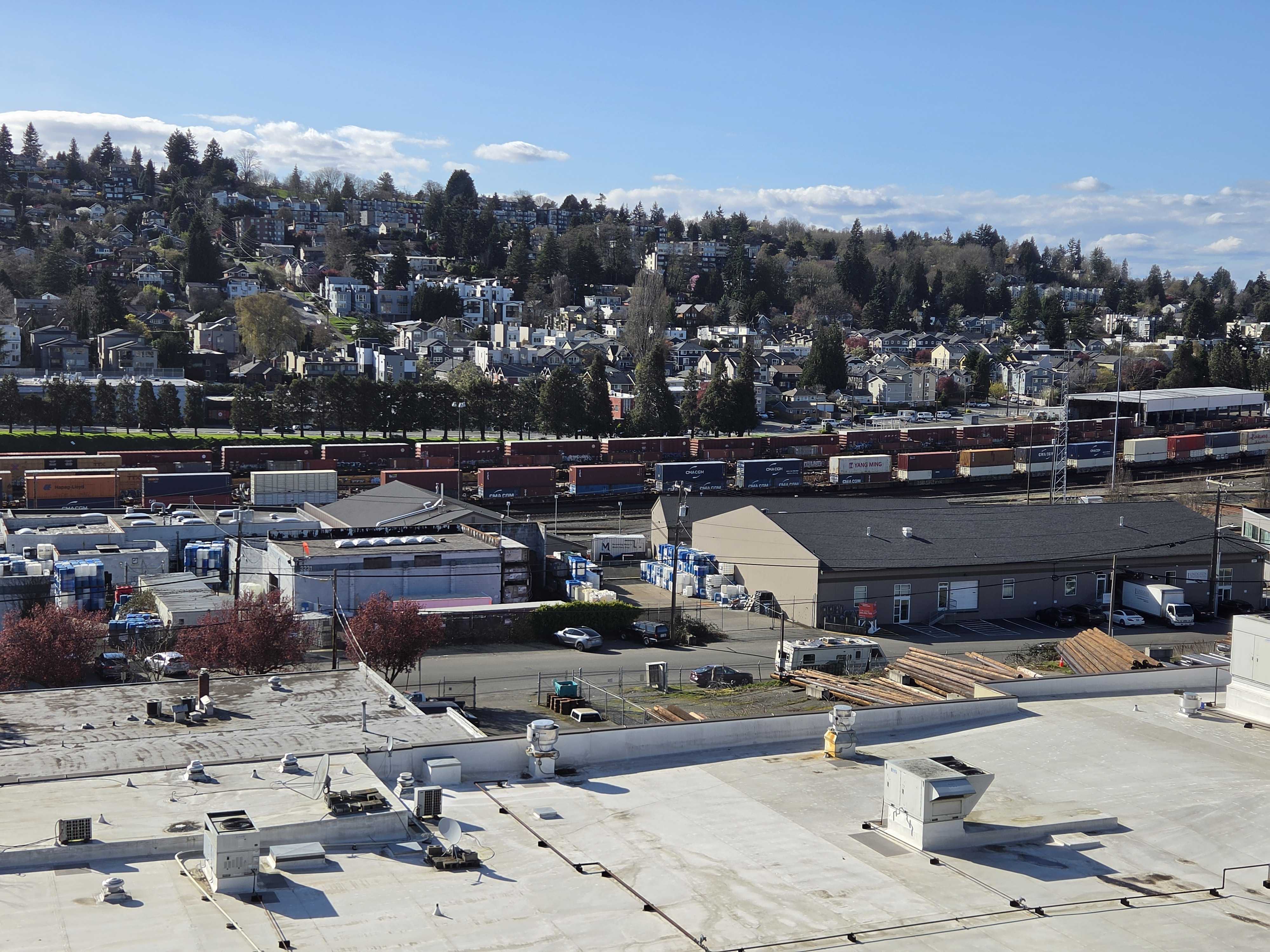 A train at the base of a hill (2x)