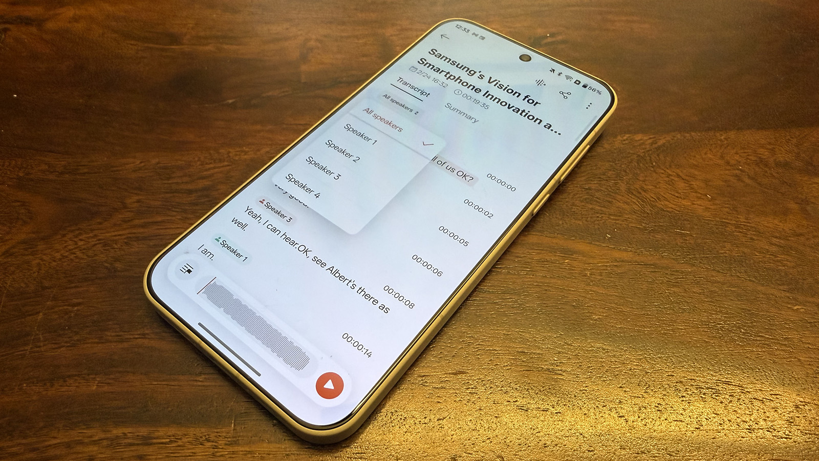 Εφαρμογή OnePlus 15 AI Recorder