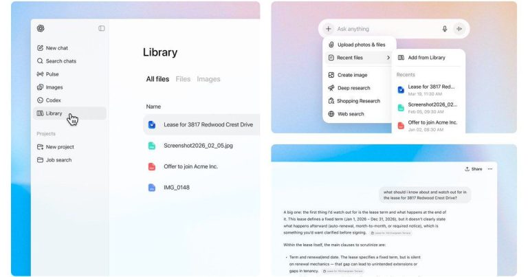Πώς λειτουργεί το νέο Library του ChatGPT για έγγραφα και δεδομένα
