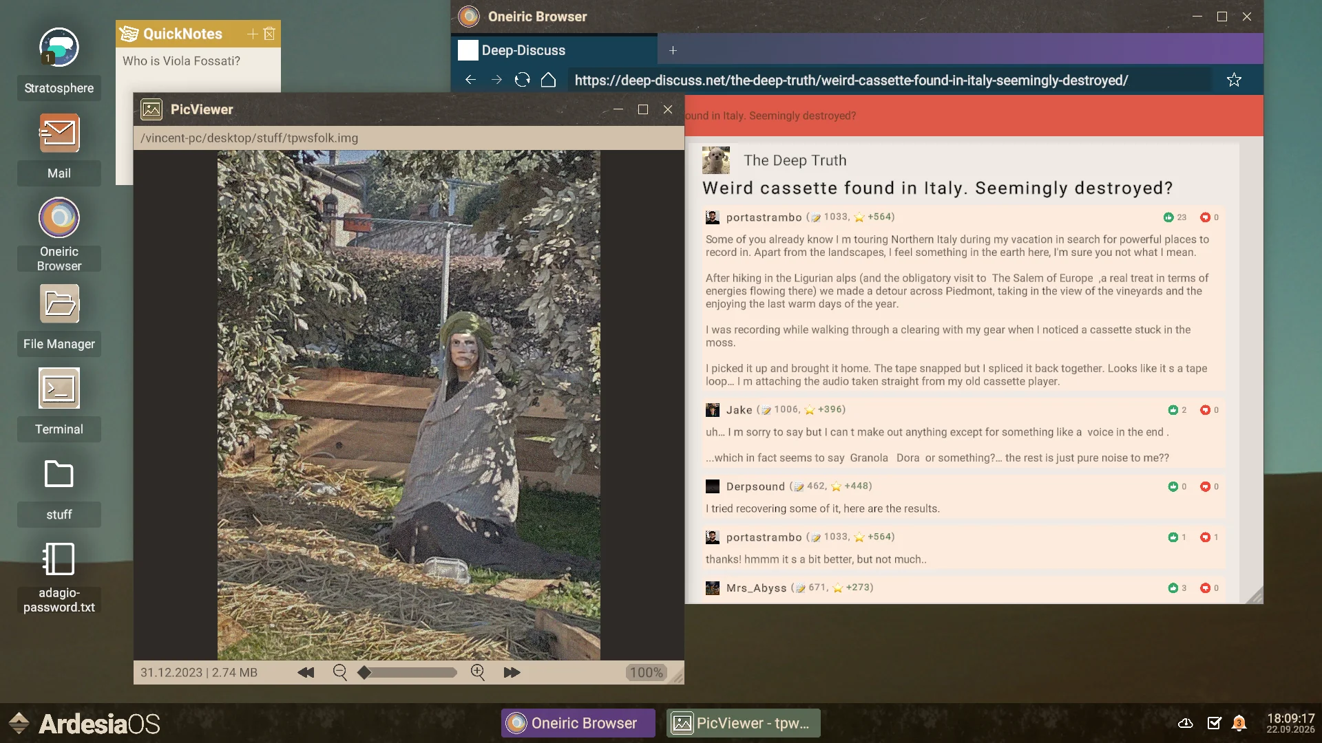 Imprinted is based around a retro computer operating system.