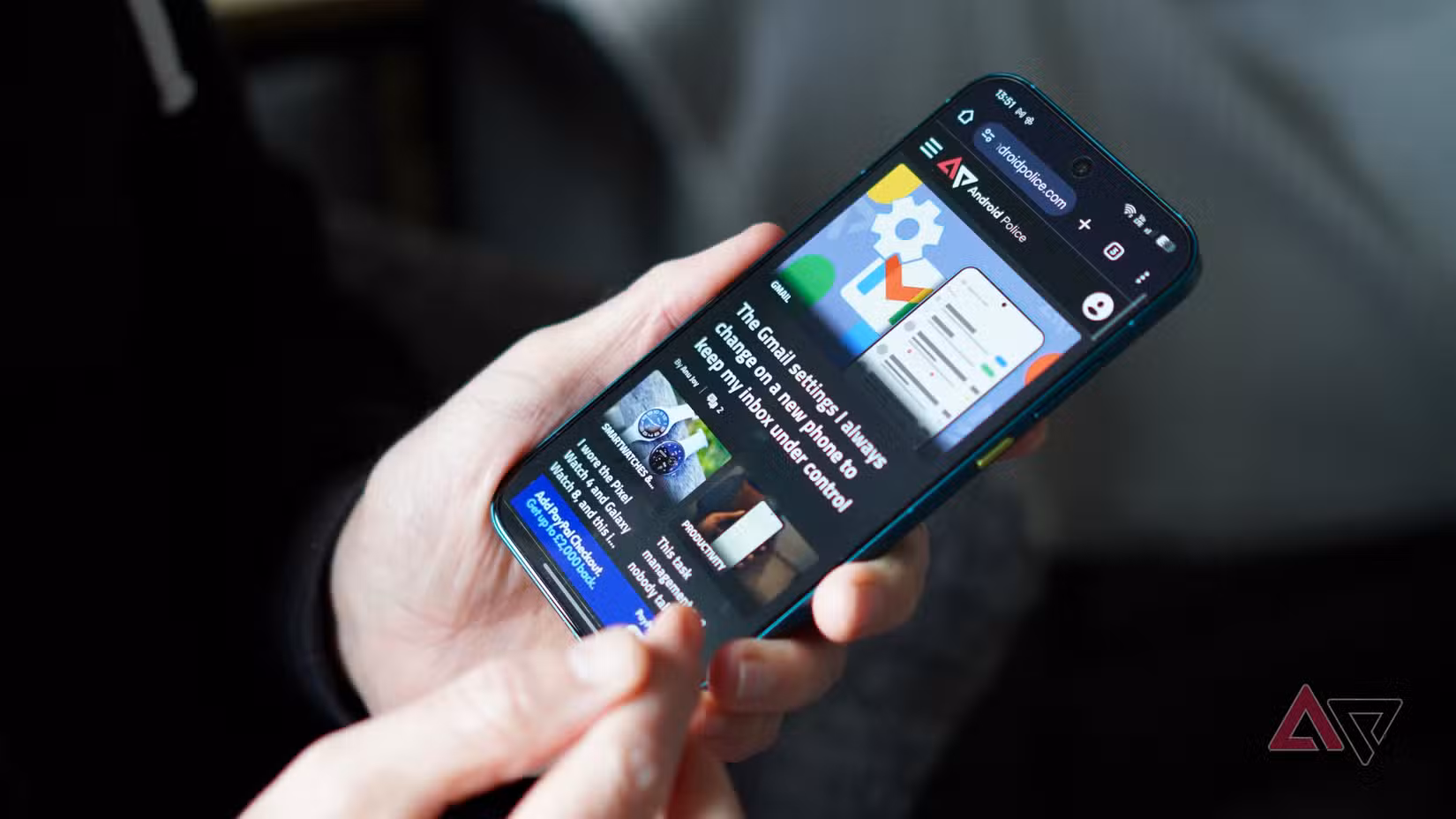 Το πρόγραμμα περιήγησης Chrome που εκτελείται στο Realme GT 8 Pro