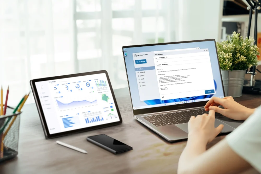 Samsung Galaxy Book 6 Enterprise Edition open