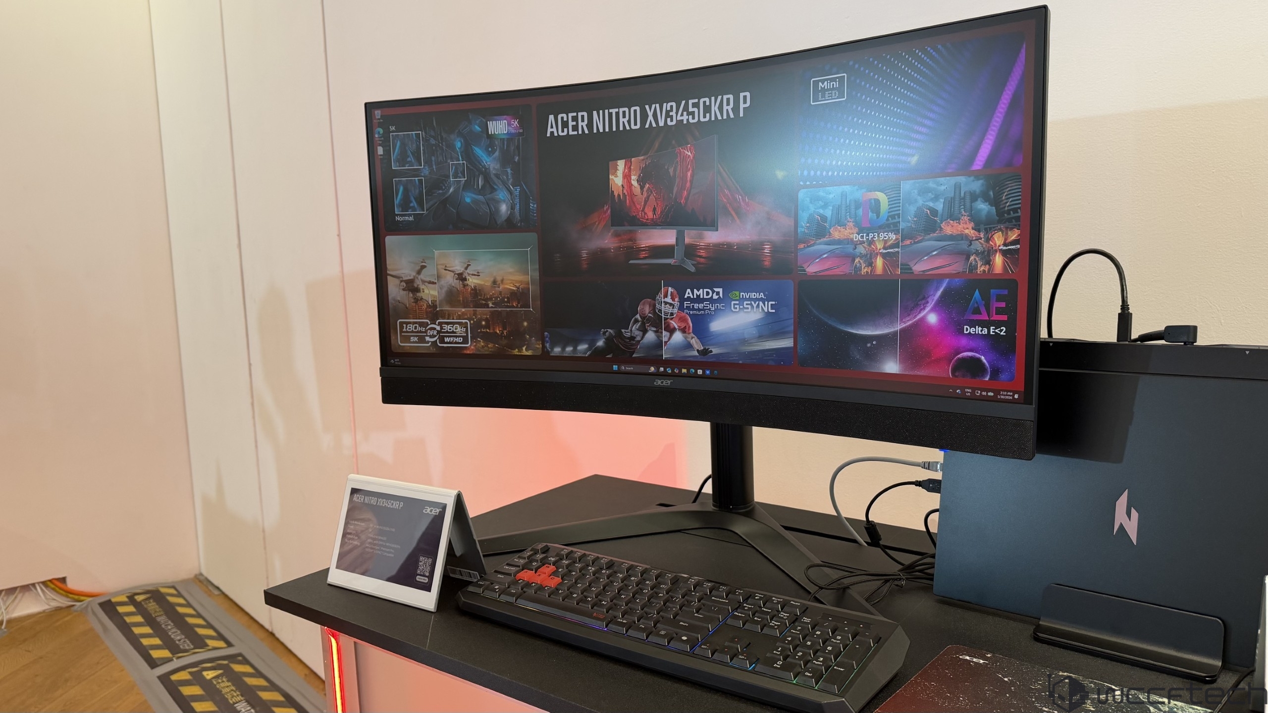 Οθόνη Acer Nitro XF345CKR P με χαρακτηριστικά 5K και 360Hz WQHD.