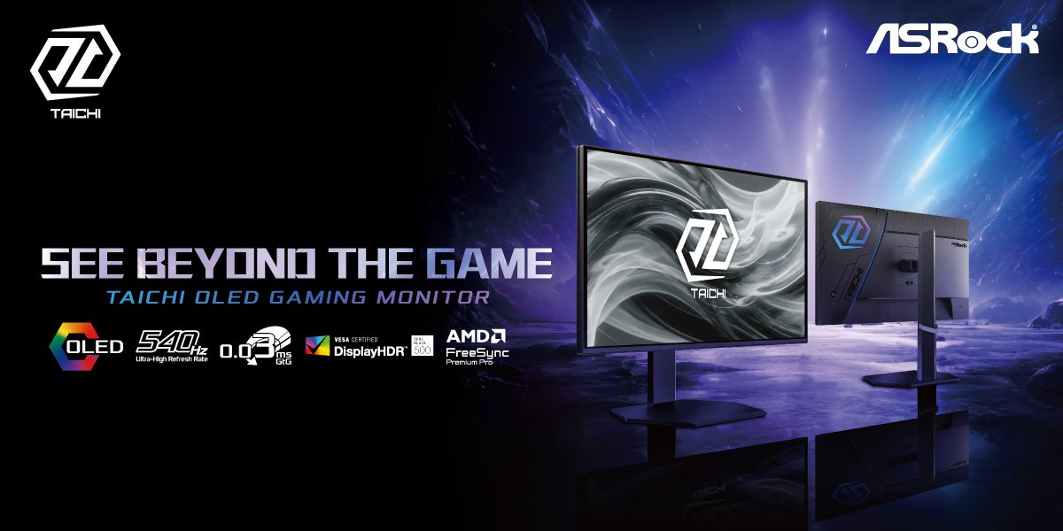 Η οθόνη παιχνιδιών ASRock Taichi OLED με υψηλό ρυθμό ανανέωσης.