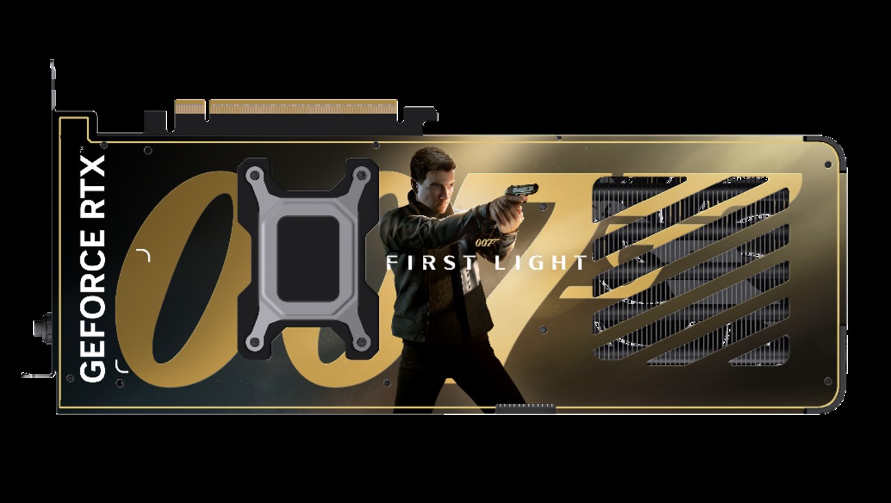 Κάρτα γραφικών GeForce RTX με στυλ εμπνευσμένο από το 007.