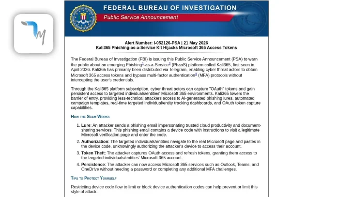 «FBI: Προειδοποίηση για το Kali365 – Χάκινγκ χωρίς κωδικό!» «FBI: Προειδοποίηση για το Kali365 – Χάκινγκ χωρίς κωδικό!»