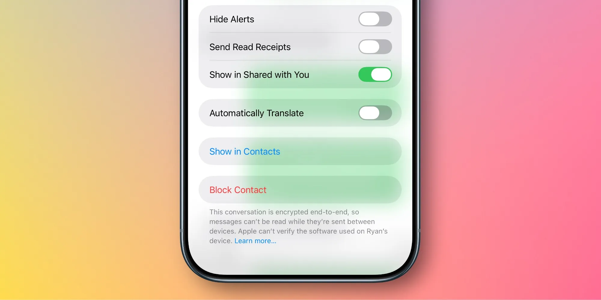 Check RCS encryption status