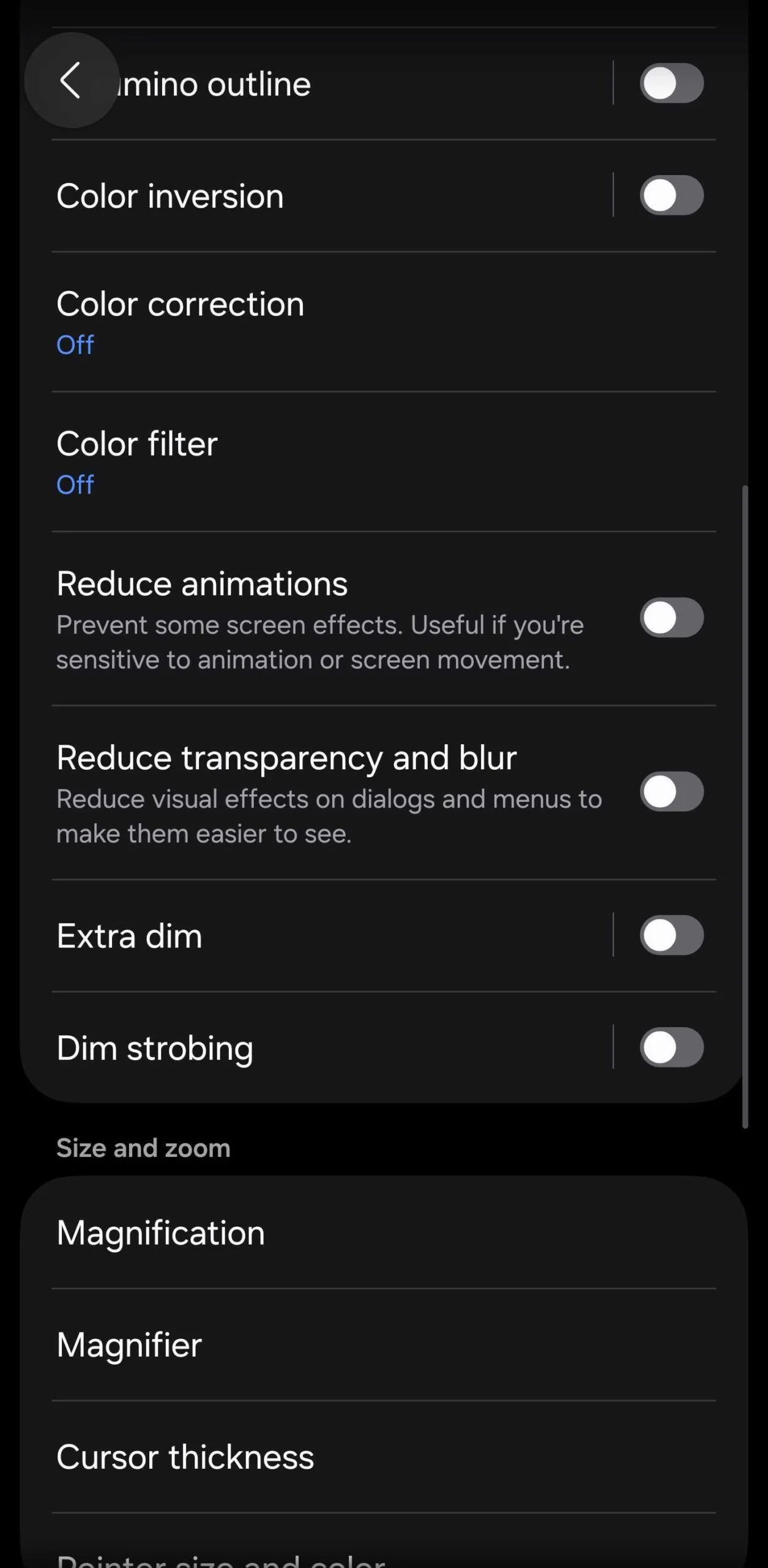 one ui 8,5 dim strobing